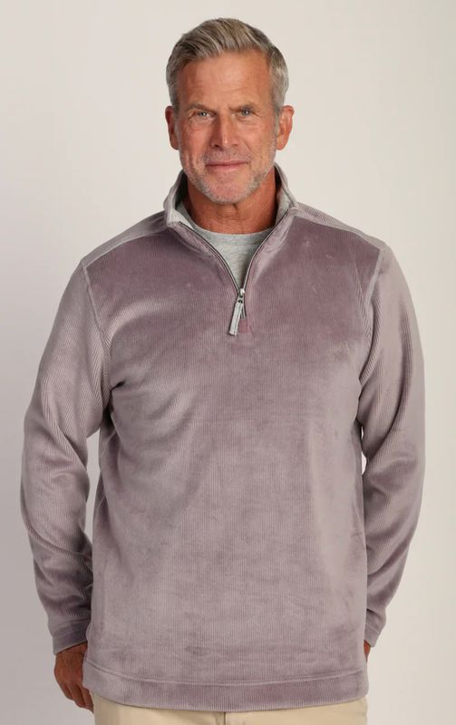 Apres Luxe Sueded Cord 1/4 Zip Napa