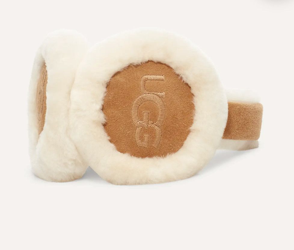W&#39;s Sheepskin Embroidery Earmuff Chestnut