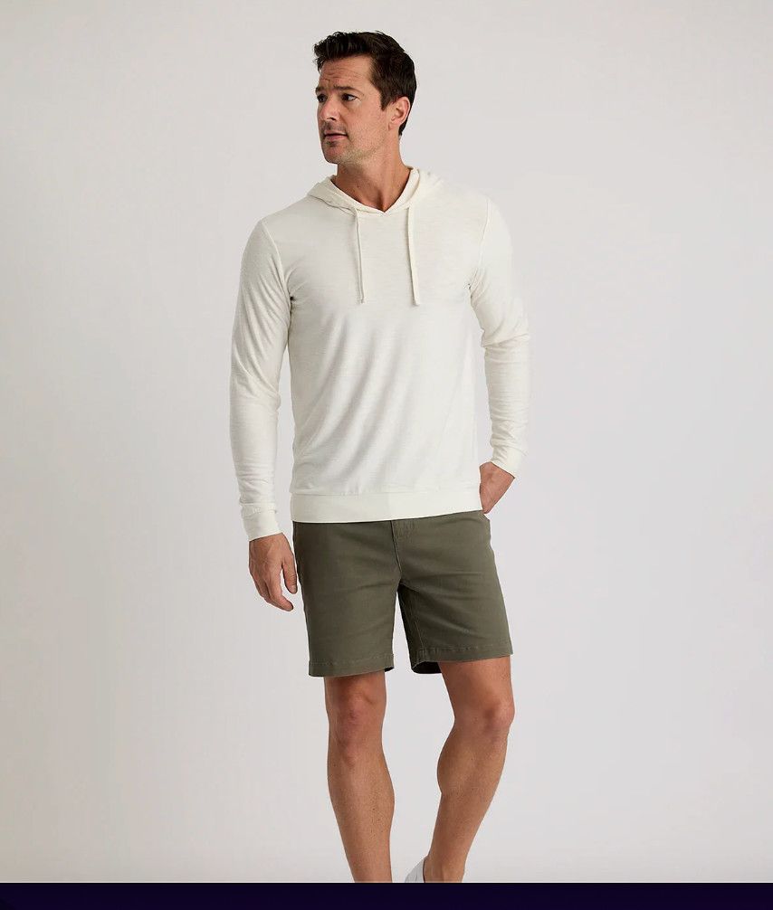 Men's Bamboo Slub Hoodie II Sea Salt, Size: Medium