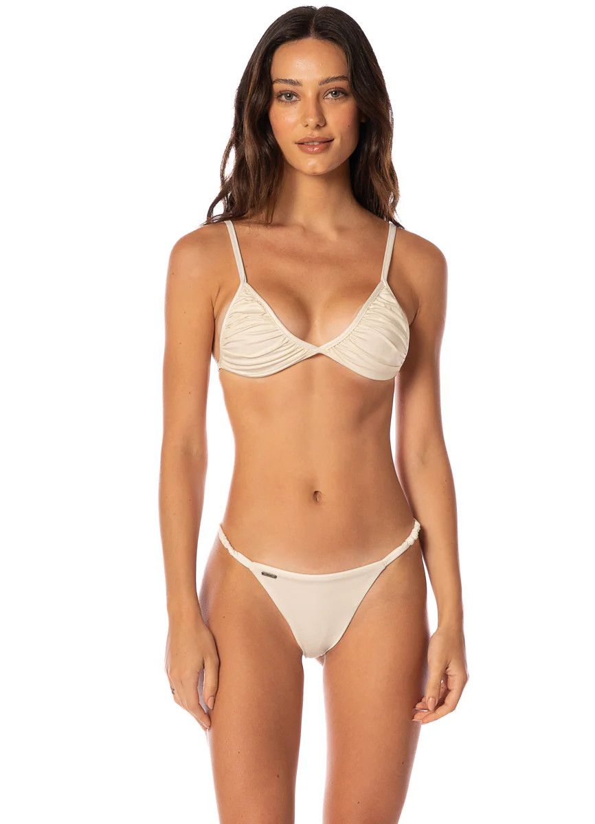 Crystal Pearl Celestina Fixed Triangle Bikini Top