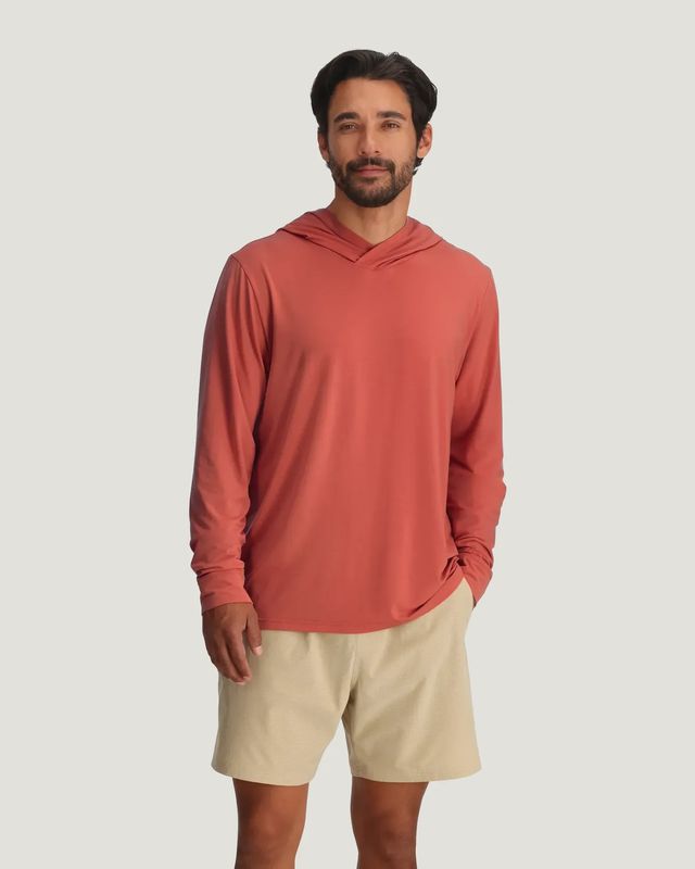 Men's Elevate Lightweight Hoodie Red Clay