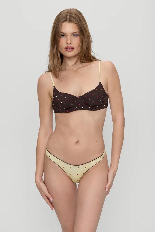 Cola Underwire Shine Bikini Top Honey Bug