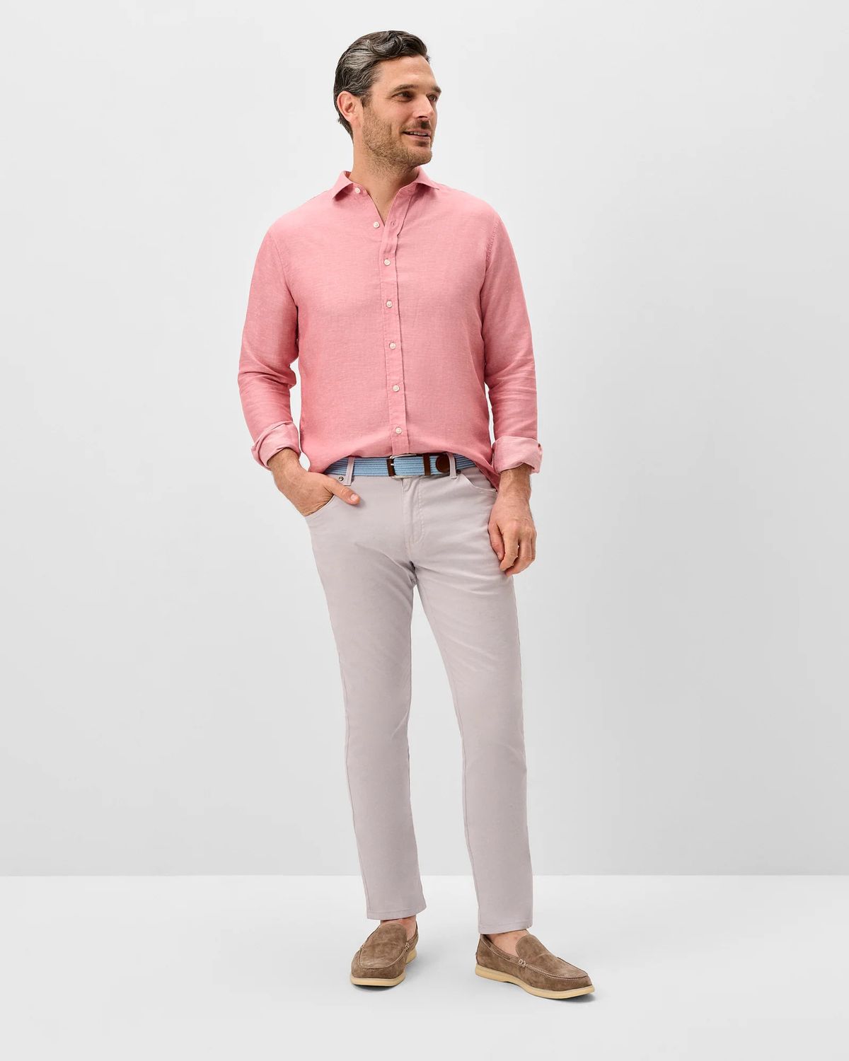 Linen Blend Mccarthy Malibu Red