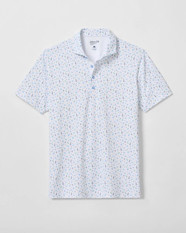 Performance Mesh Polo - Burgers N Beers White