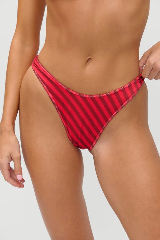 x JENNIE Dove Shine Bikini Bottom Spring Stripe