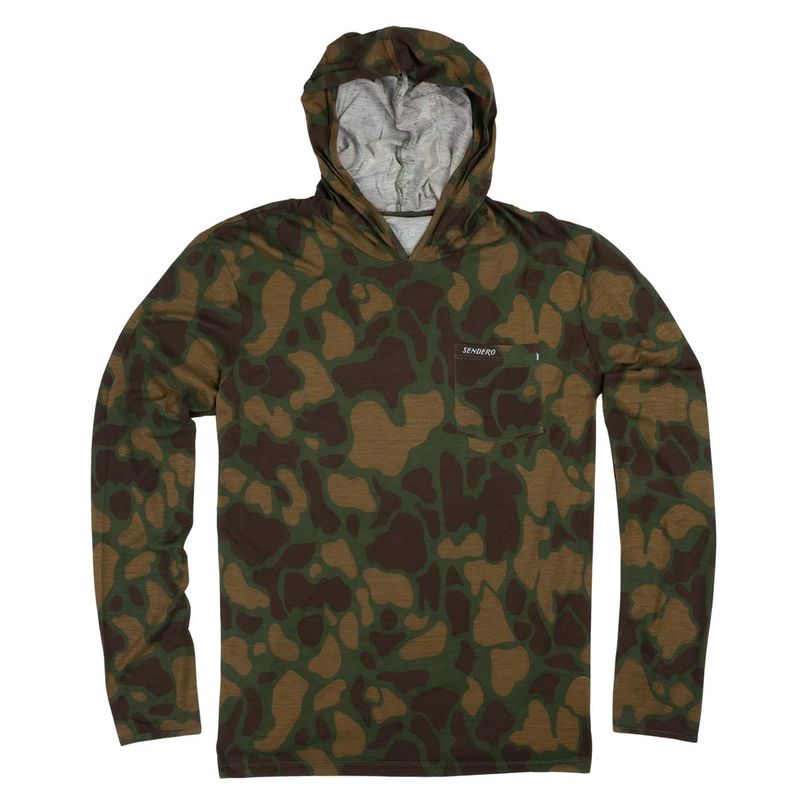 Yucatan Bamboo Hoodie Tech Long Sleeve Shirt Forest Camo