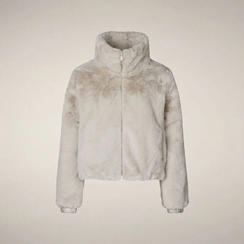Jeon Reversible Faux Fur Jacket Rainey Beige