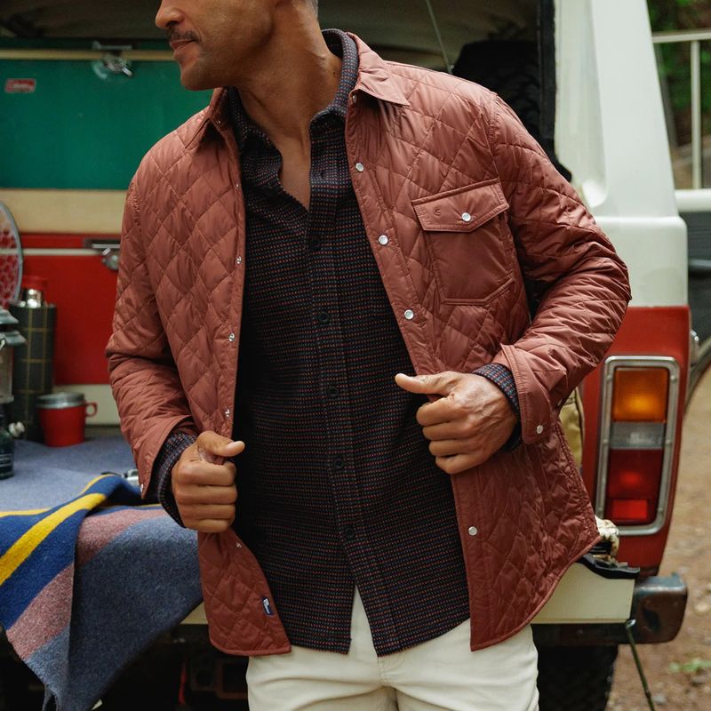 Quilted Shacket Firewood