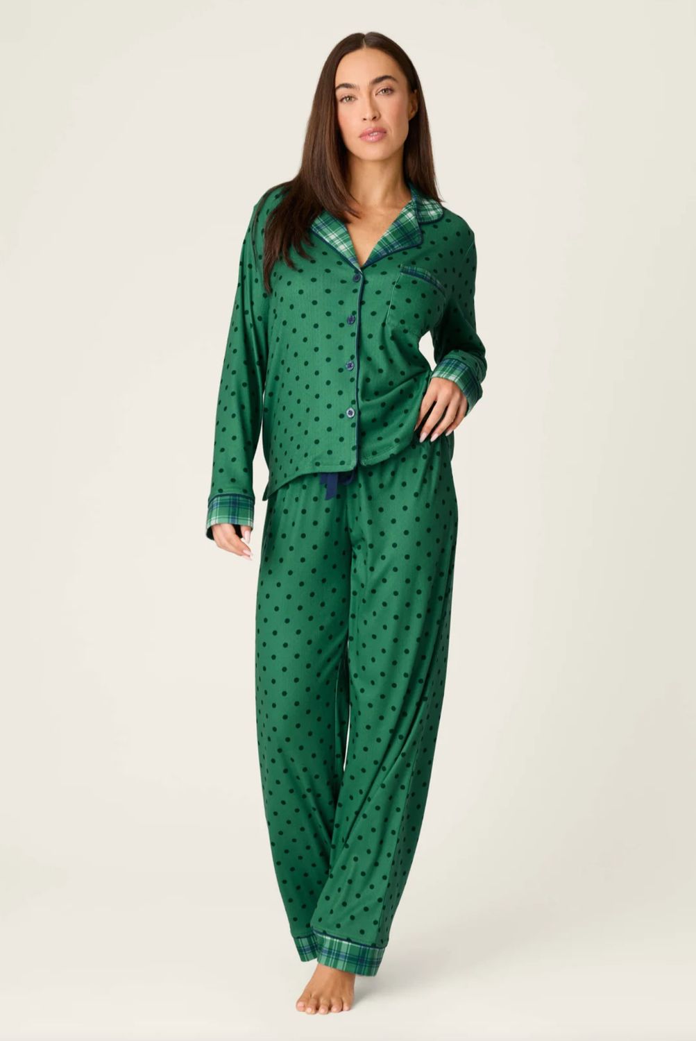Plaid About You Polka Dots &amp; Plaid PJ Set