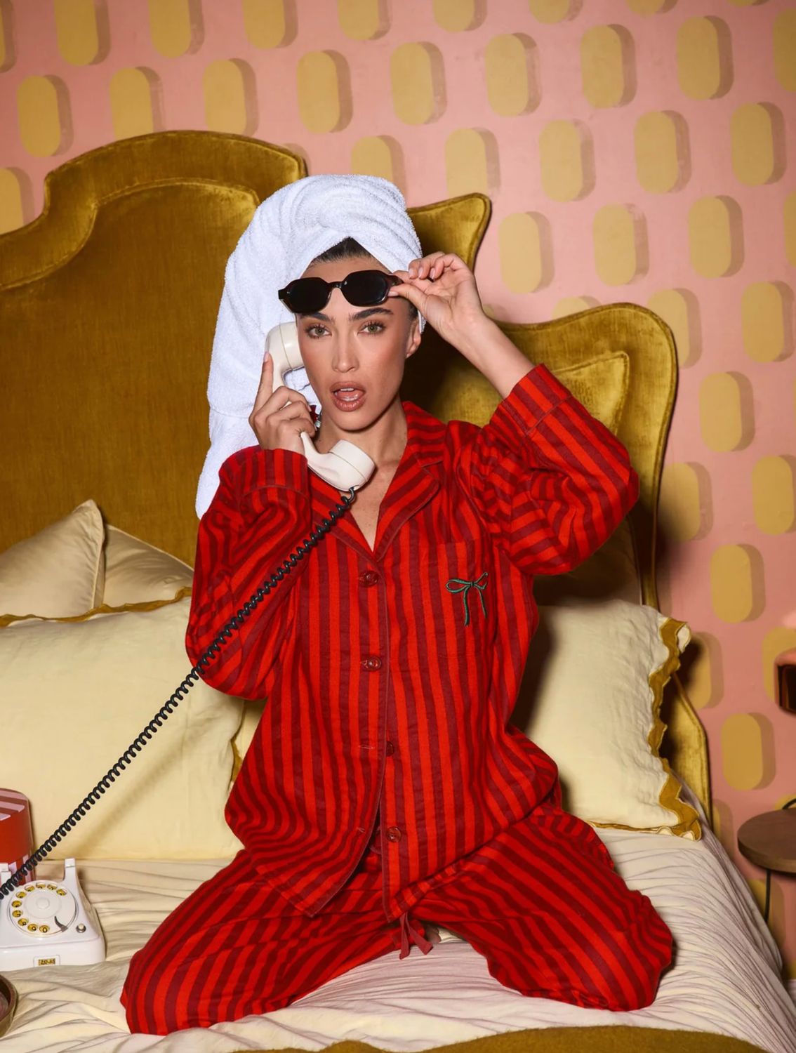 Bow Icon 3-Piece Long Sleeve Flannel PJ Set