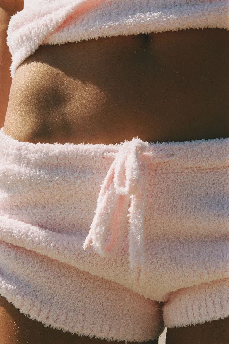 Frankies x Barefoot Dreams Sunrise Mini Shorts Cotton Candy