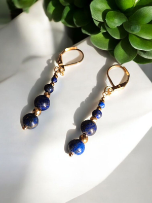Kolczyki i bransoletka z lapis lazuli
