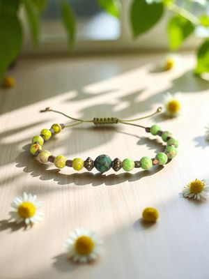 Bransoletka z zielonymi jaspisami