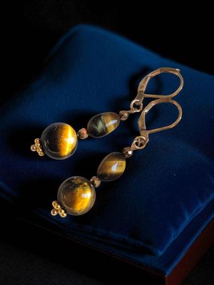 Kolczyki z tygrysim okiem