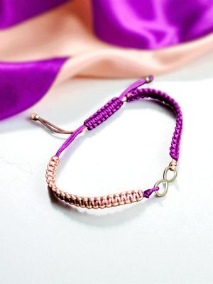 ​Bransoletka pleciona z symbolem nieskończoności