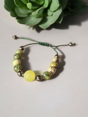 Bransoletka z jadeitami zielonymi