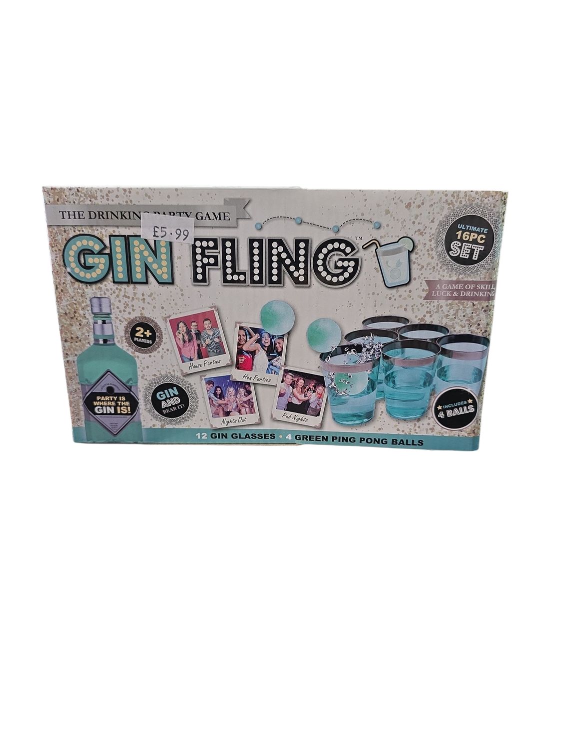 Gin Fling Drinking Party Game