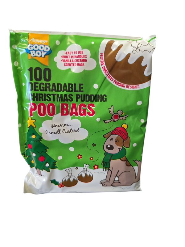 Goodboy 100 Degradable Christmas Pudding Poo Bags