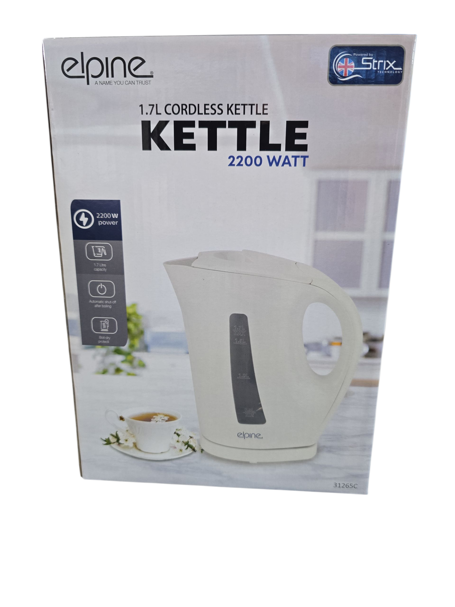 Elpine Kettle 1.7L Cordless 2200W