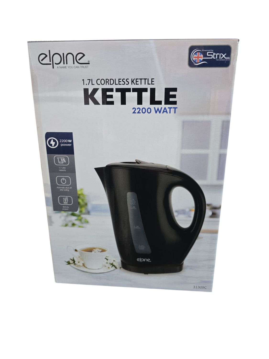 Elpine Kettle 1.7L Cordless 2200W