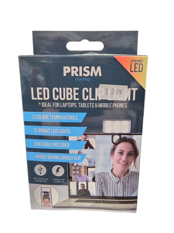 Prism LED Cube Clip Light
