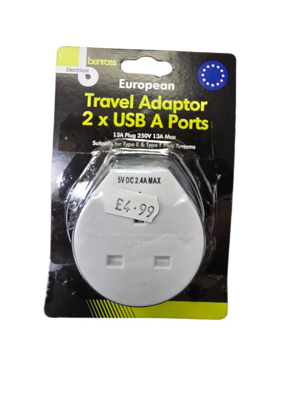 Benross European Travel Adaptor