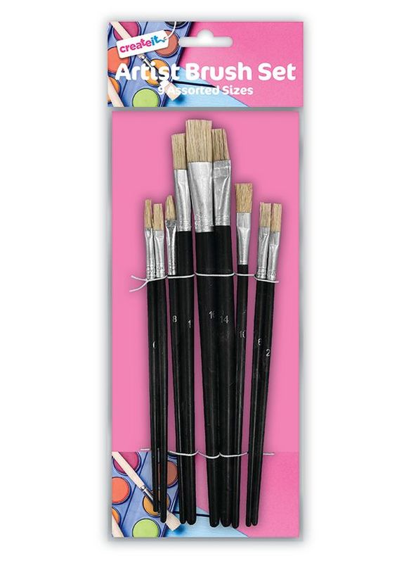 Create It Artist Brush Set 9 Assorted