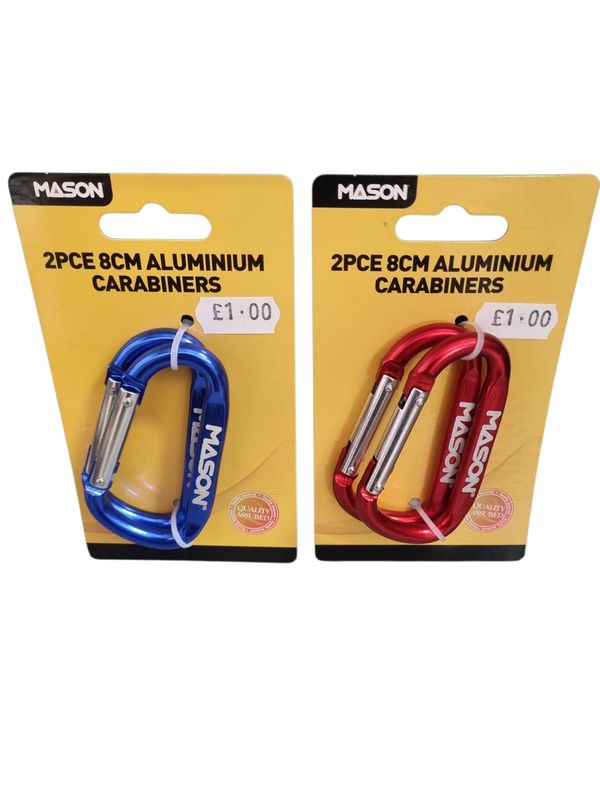 Mason 2pce Aluminum Carabiners