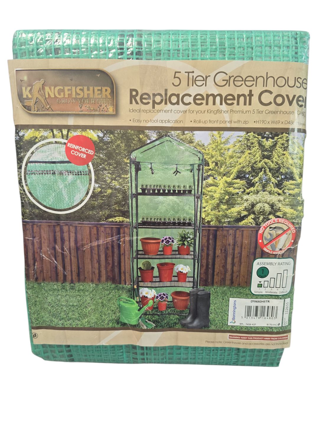 Kingfisher 5 Tier Greenhouse Replacement Cover