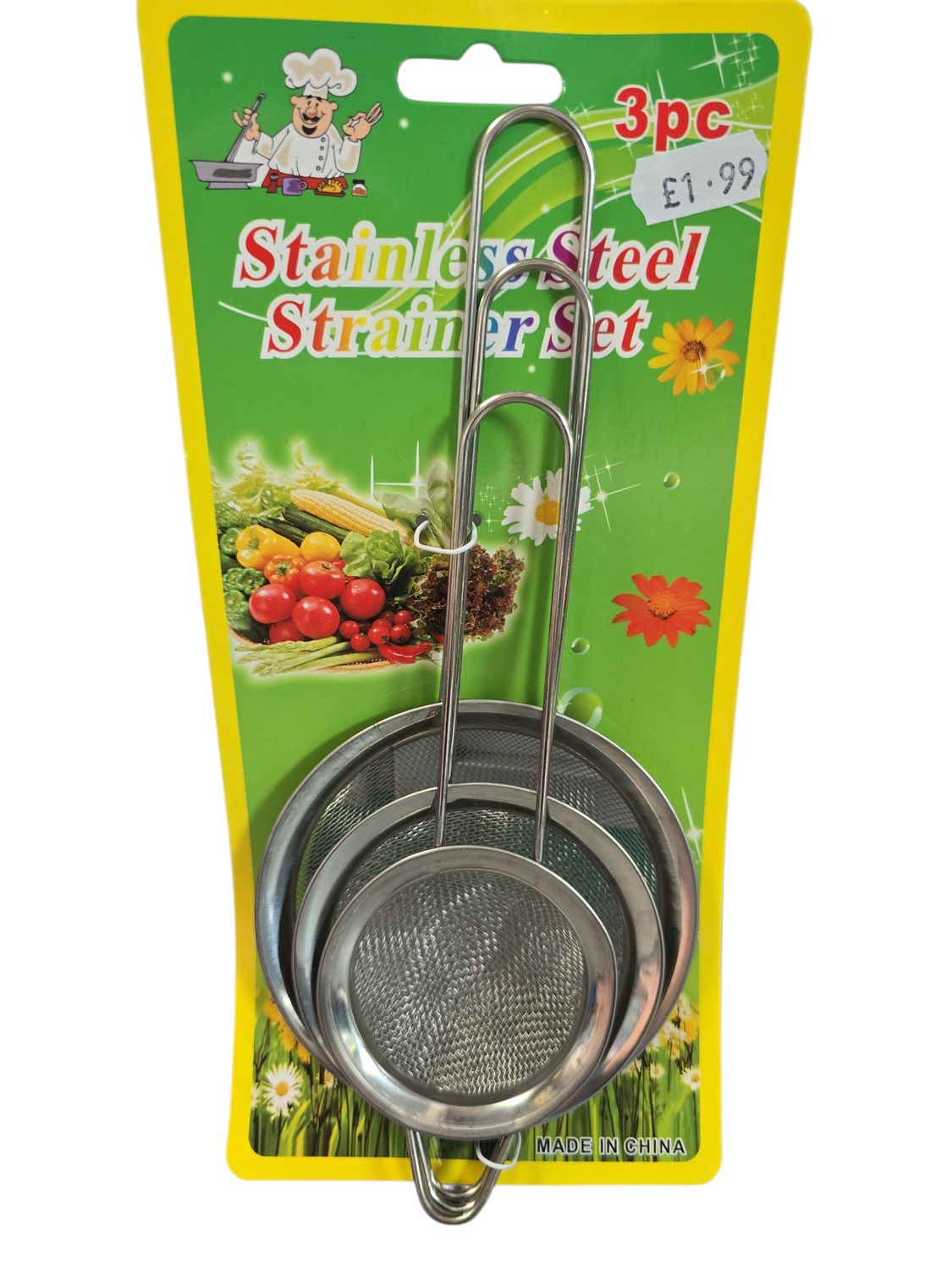 Stainless Steel Strainer Set 3pce