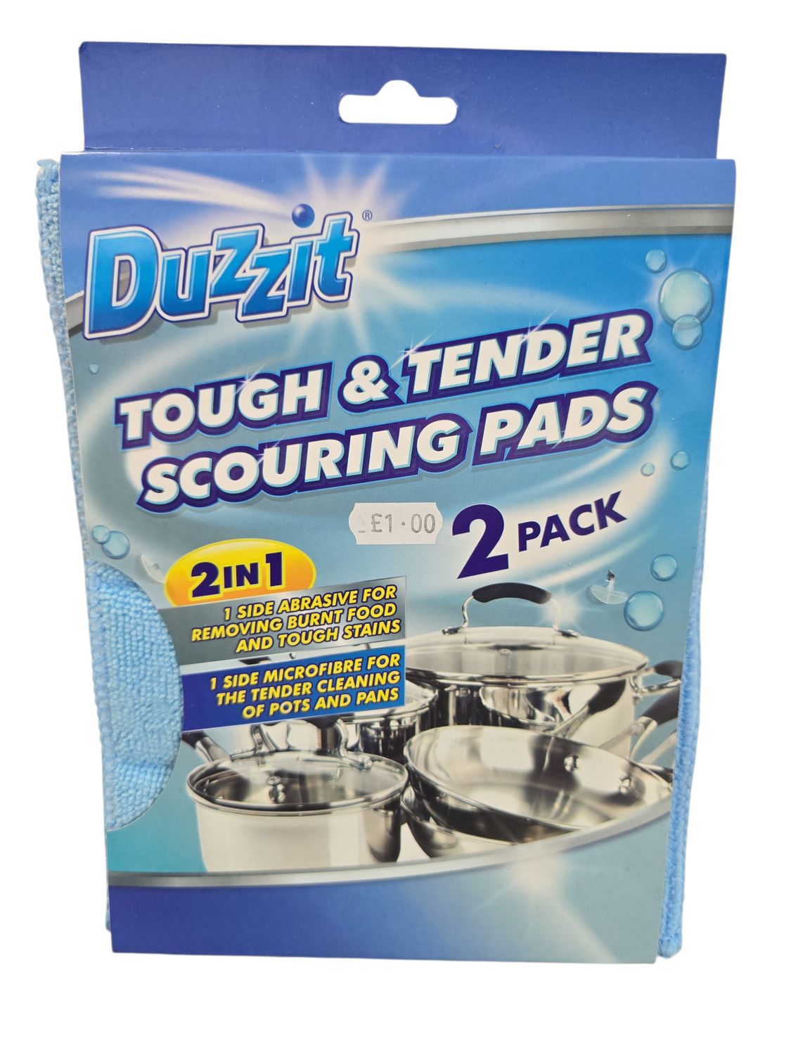 Duzzit Tough & Tender Scouring Pads 2pk