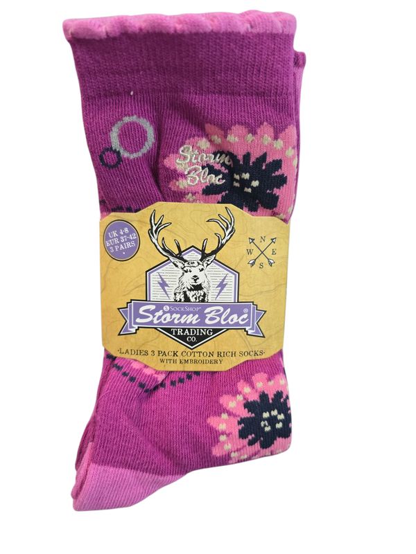 Ladies Storm Bloc Socks 3pk