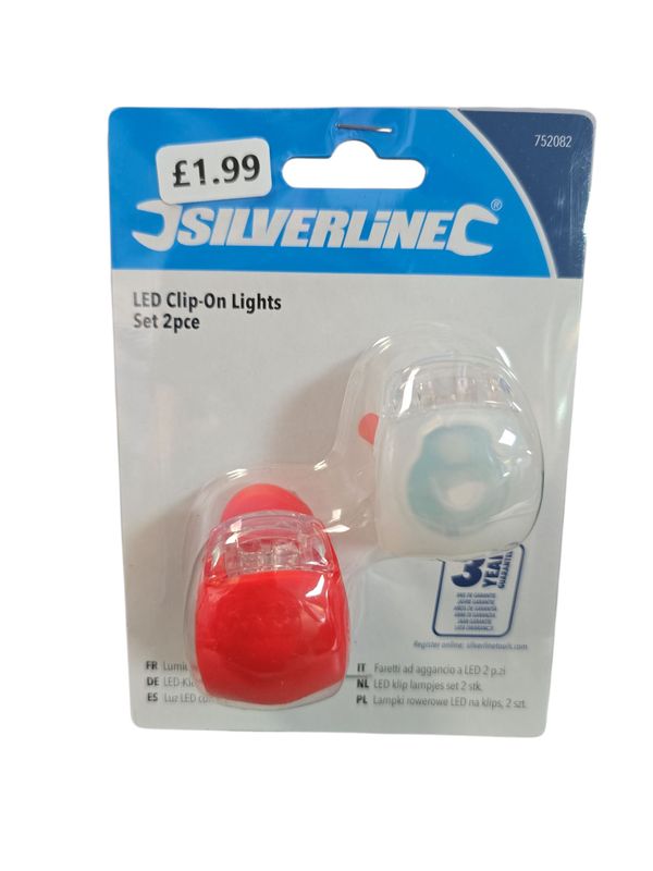 Silverline Led Clip-On Lights 2pce