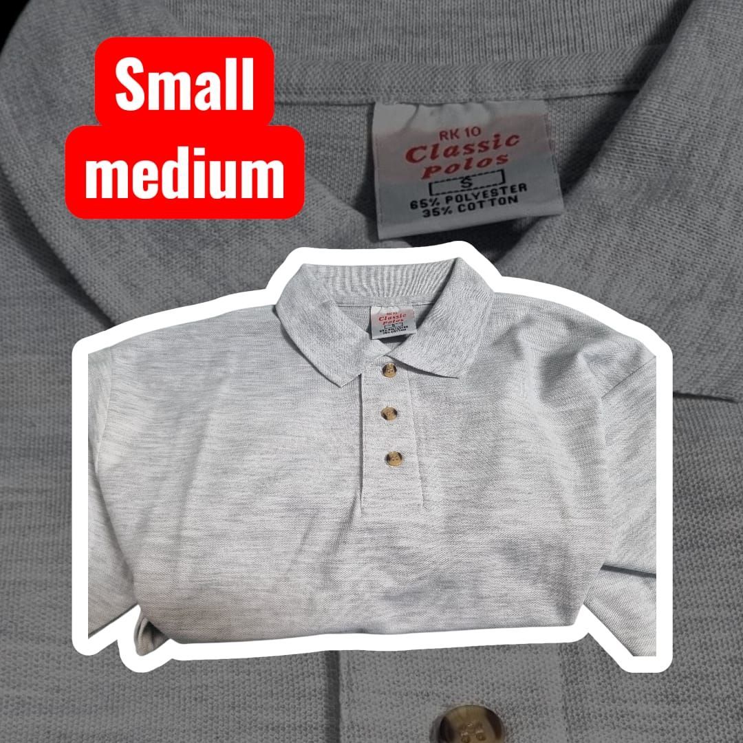 Mens Small / Medium Grey Polo Shirt