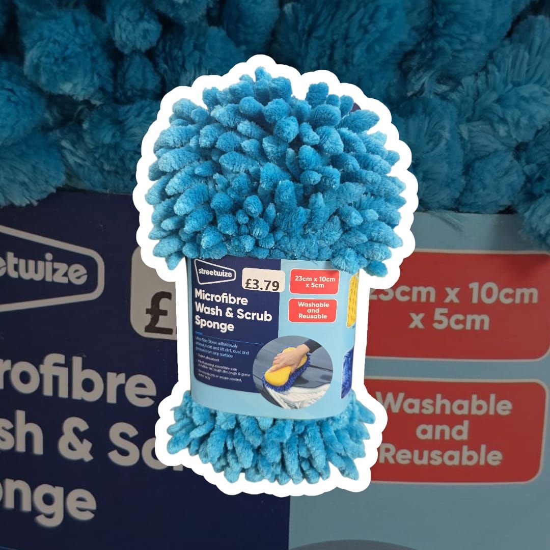 Streetwize Microfibre Wash & Scrub Sponge