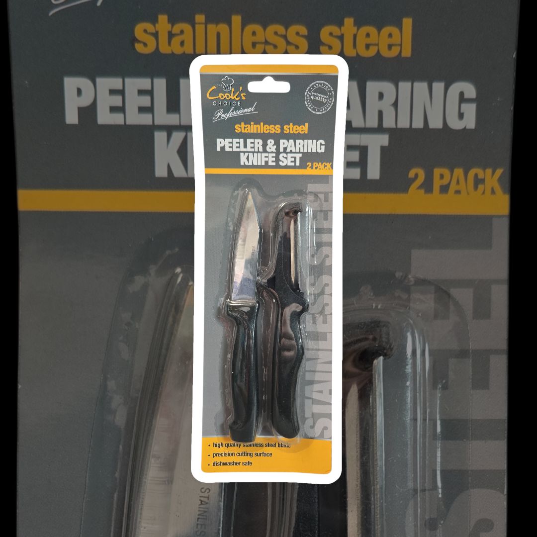 Cooks choice Stainless Steel Peeler & Paring knife Set