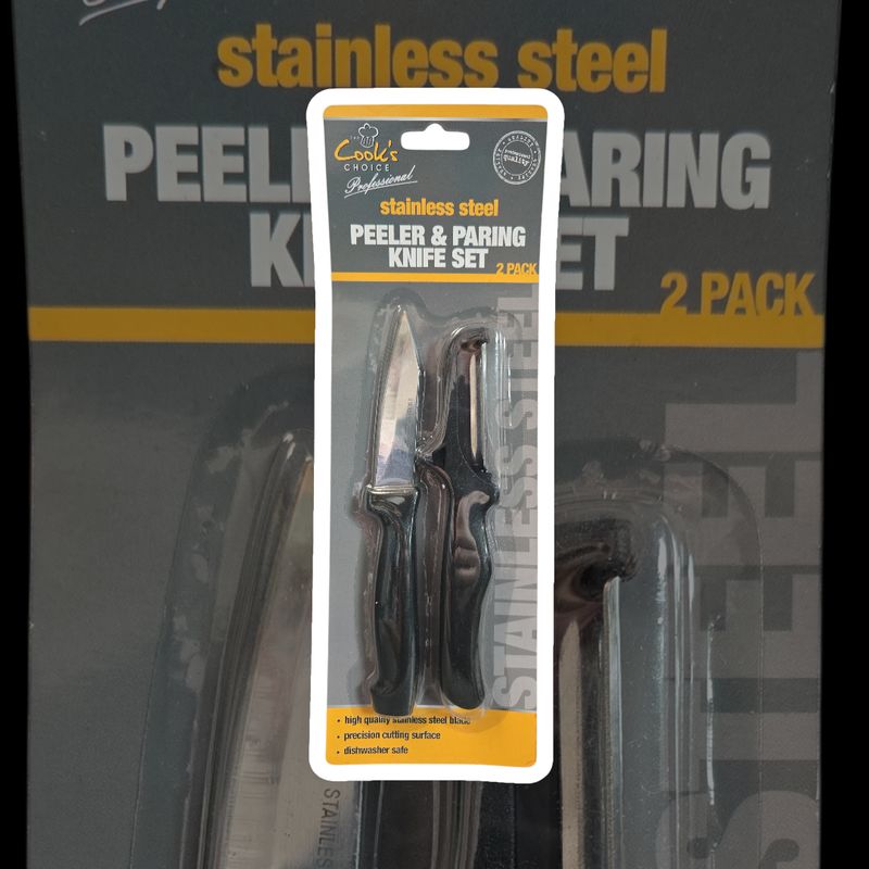 Cooks choice Stainless Steel Peeler & Paring knife Set