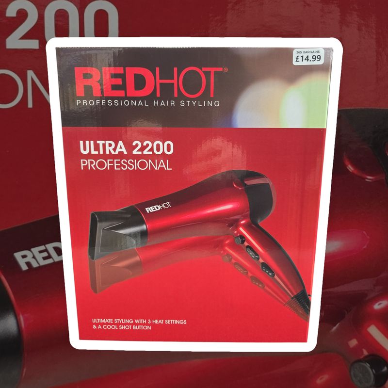 RedHot Ultra 2200 Professional Hair Dryer Red