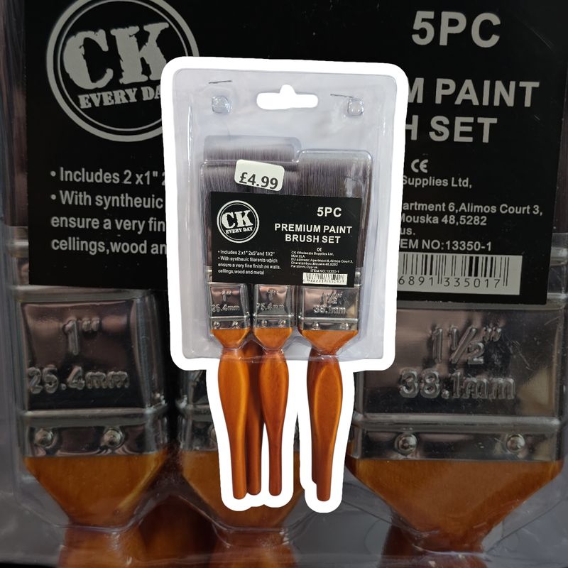 5Pc Premium Paint Brush Set