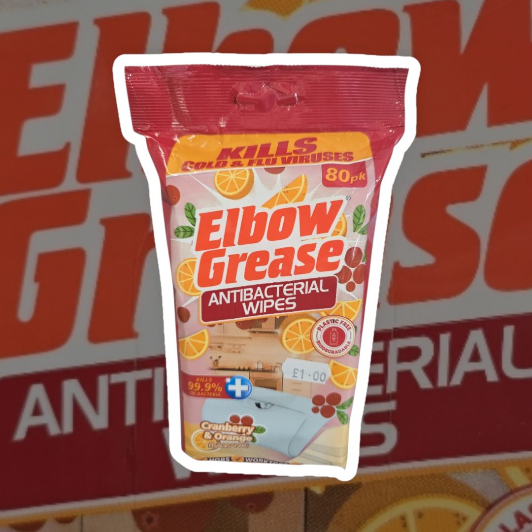 Elbow Grease Anti-Bac Wipes Cranberry & Orange