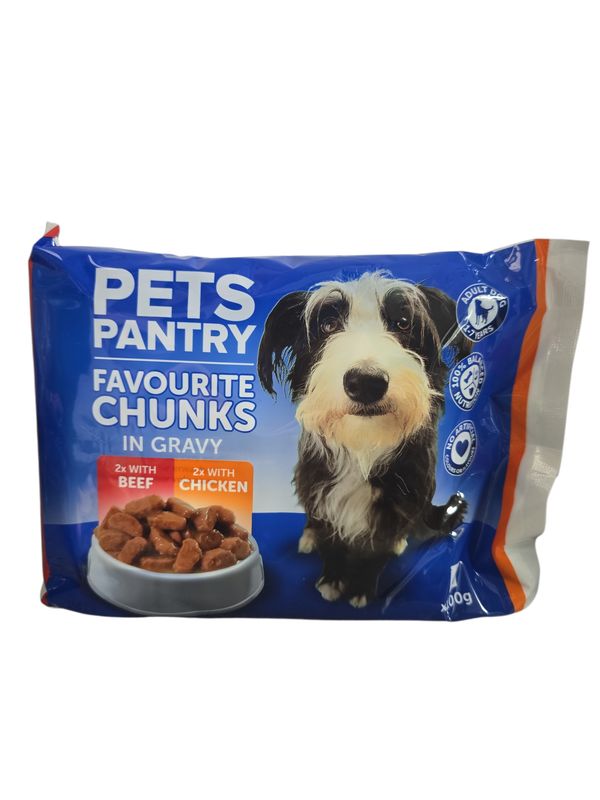 Pets Pantry Favorite Chunks In Gravy Beef & Chicken