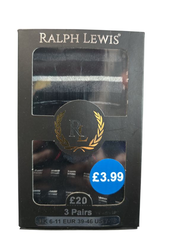 Ralph Lewis 3pk Socks