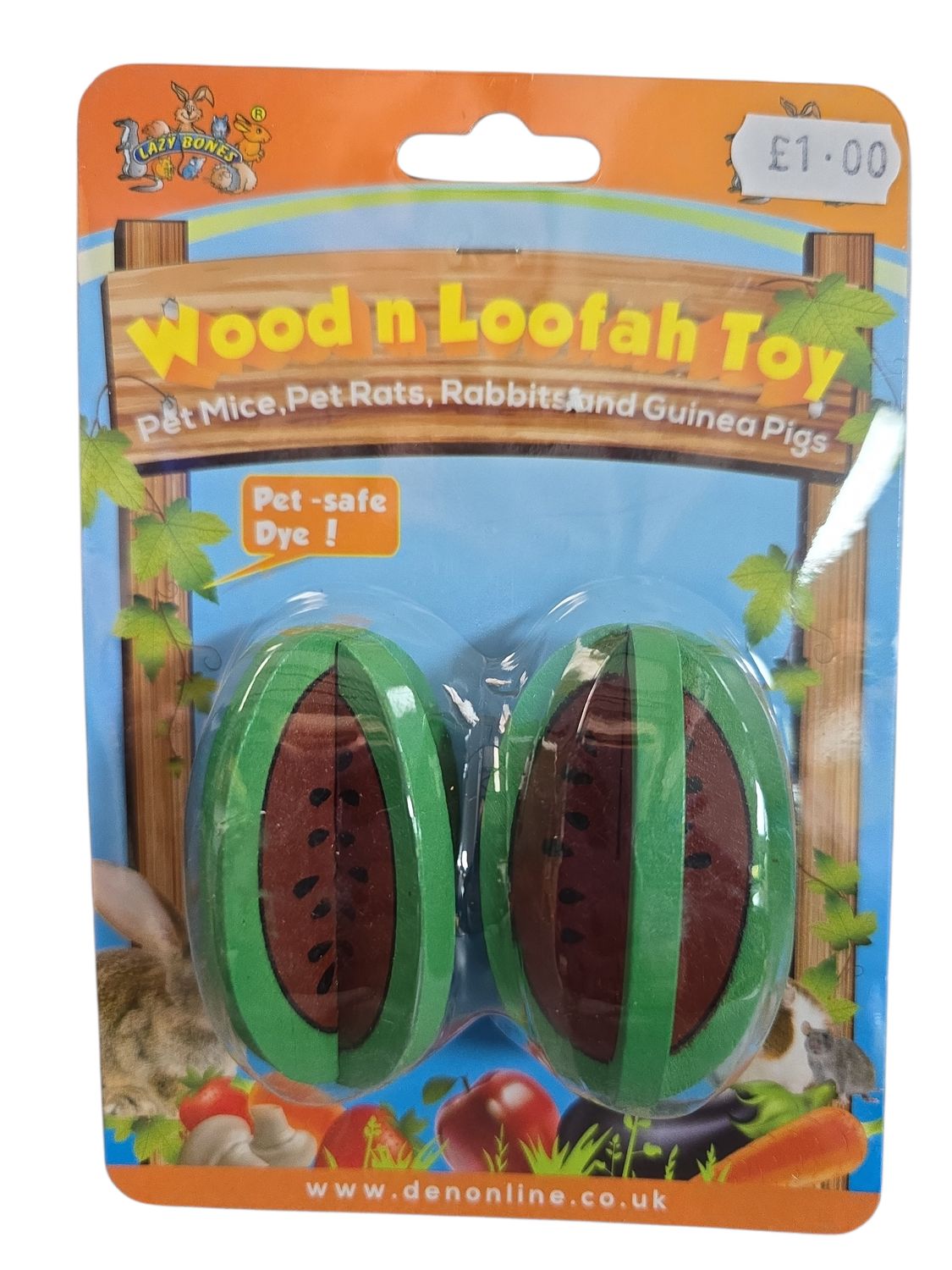Lazy Bones Wood n Loofah Toy