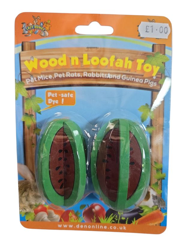 Lazy Bones Wood n Loofah Toy