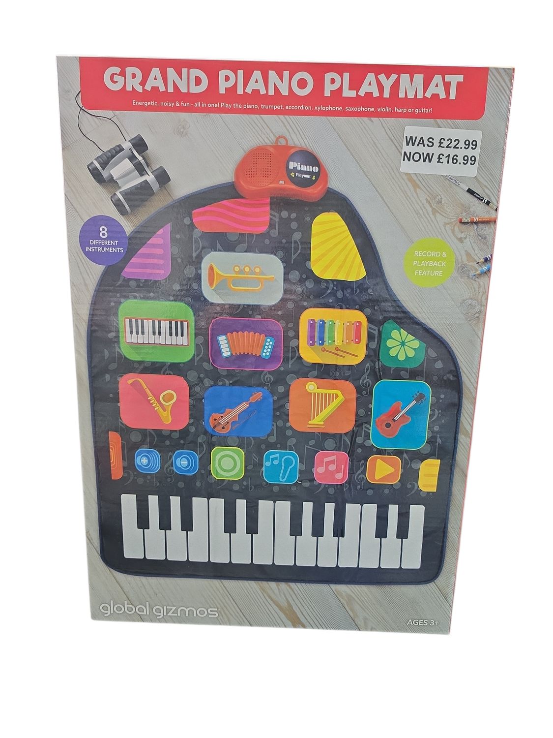 Global Gizmos Grand Piano Playmat