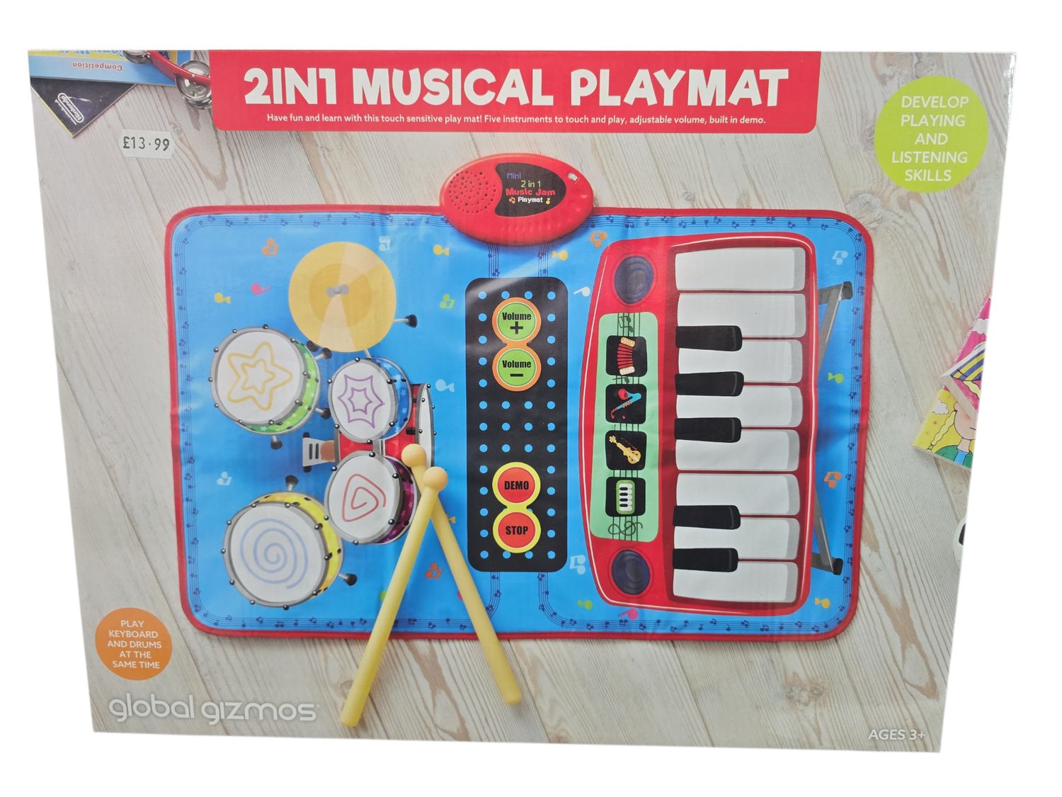 Global Gizmos 2in1 Musical Playmat