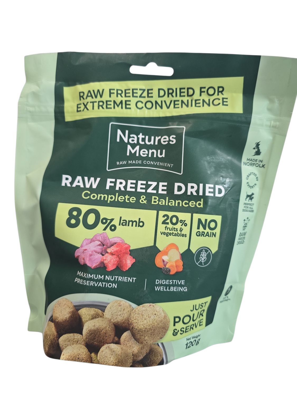 Natures Menu Freeze Dried Complete & Balanced 120g