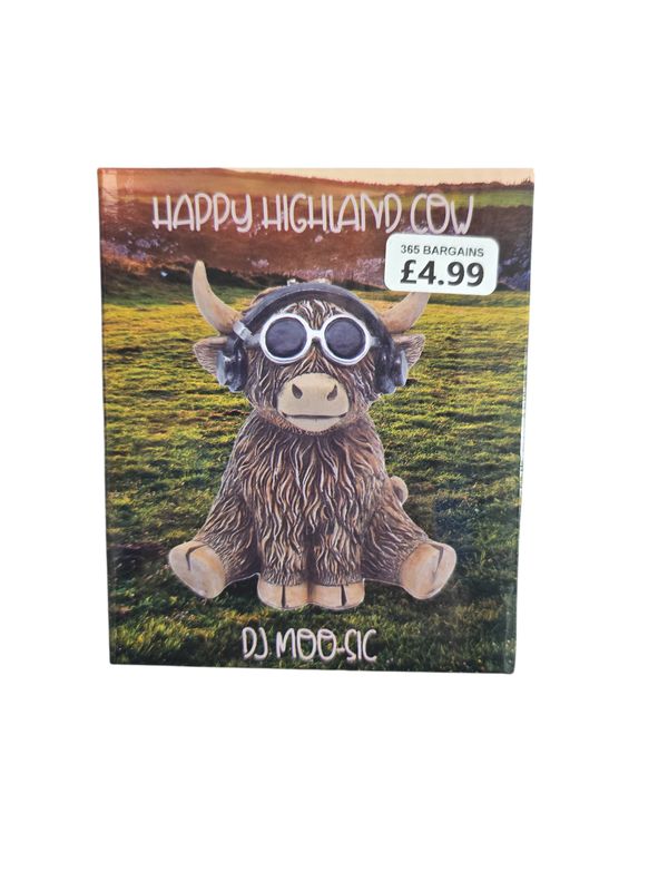 Happy Highland Cow DJ Moo-Sic