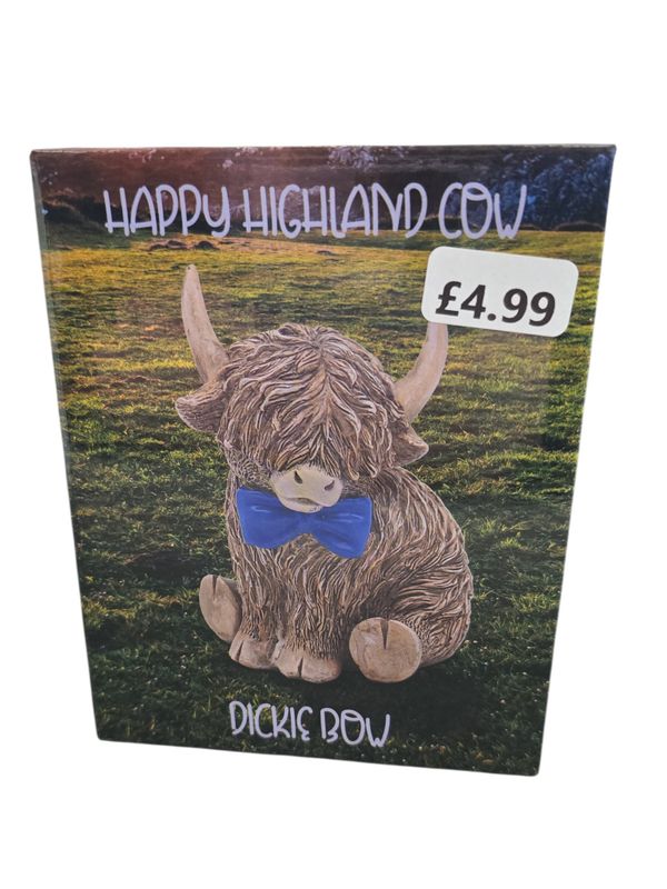 Happy Highland Cow Dickie Bow