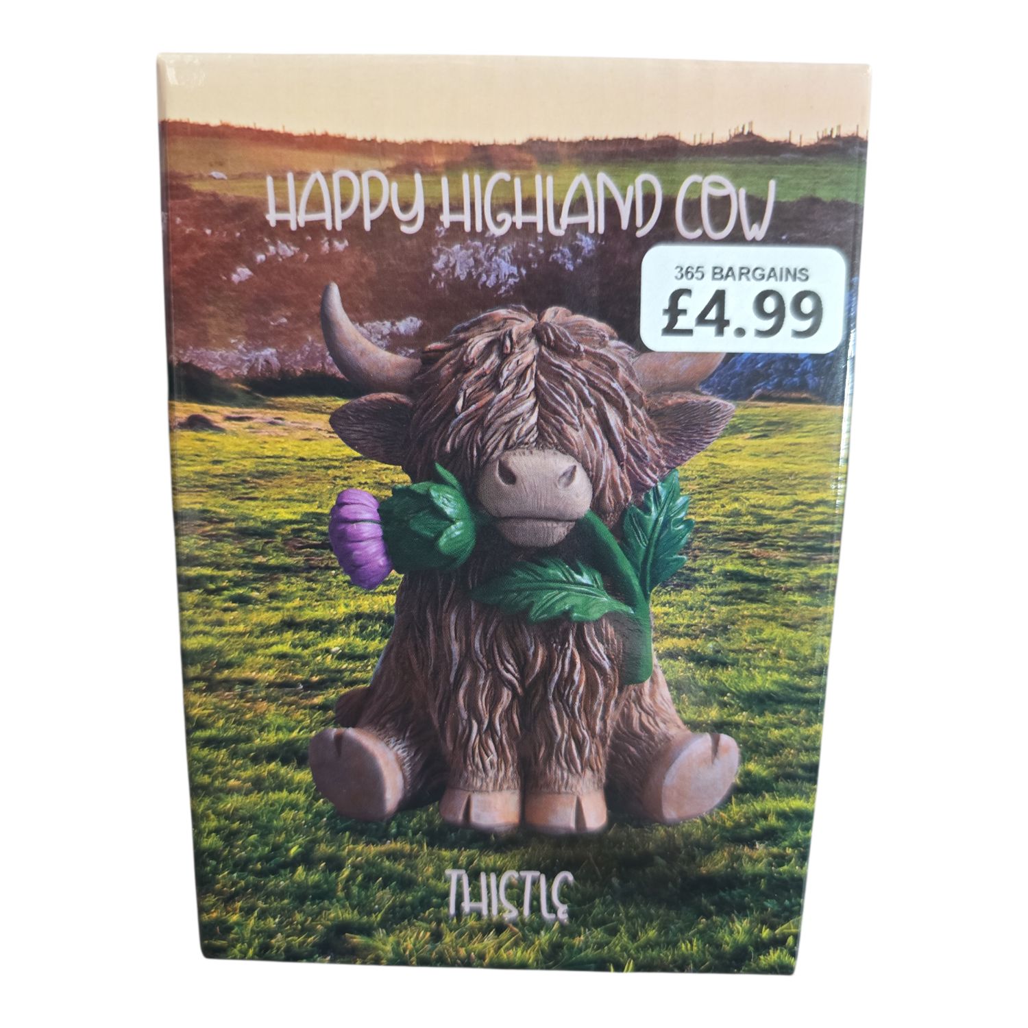 Happy Highland Cow Thistle